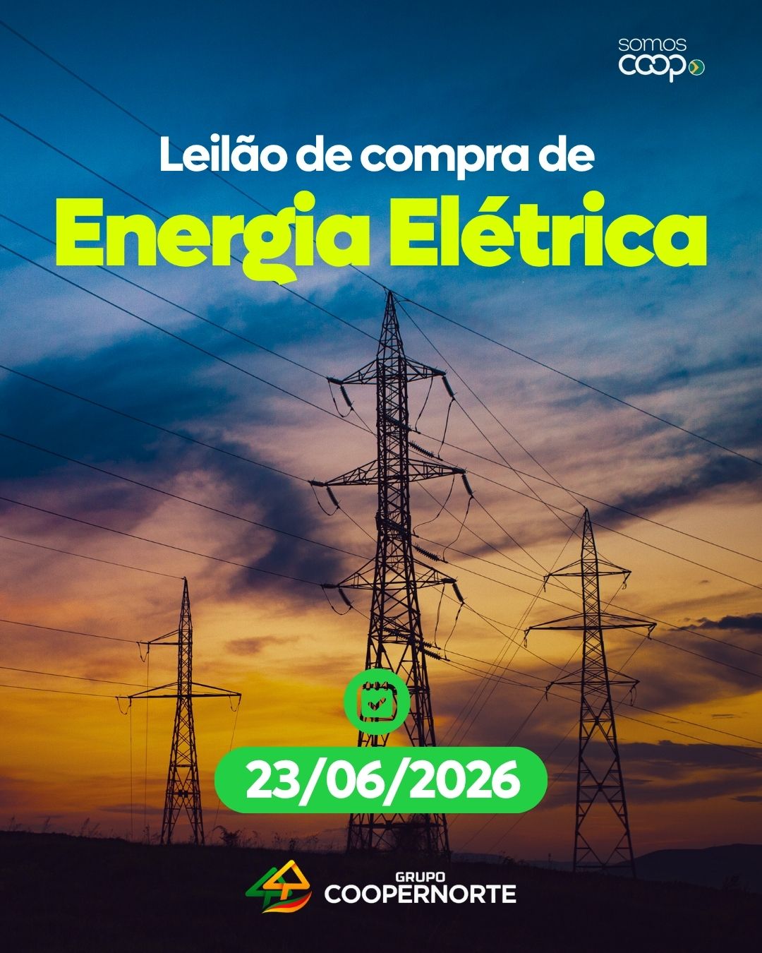 AVISO PÚBLICO - LEILÃO DE COMPRA DE ENERGIA ELÉTRICA 2026